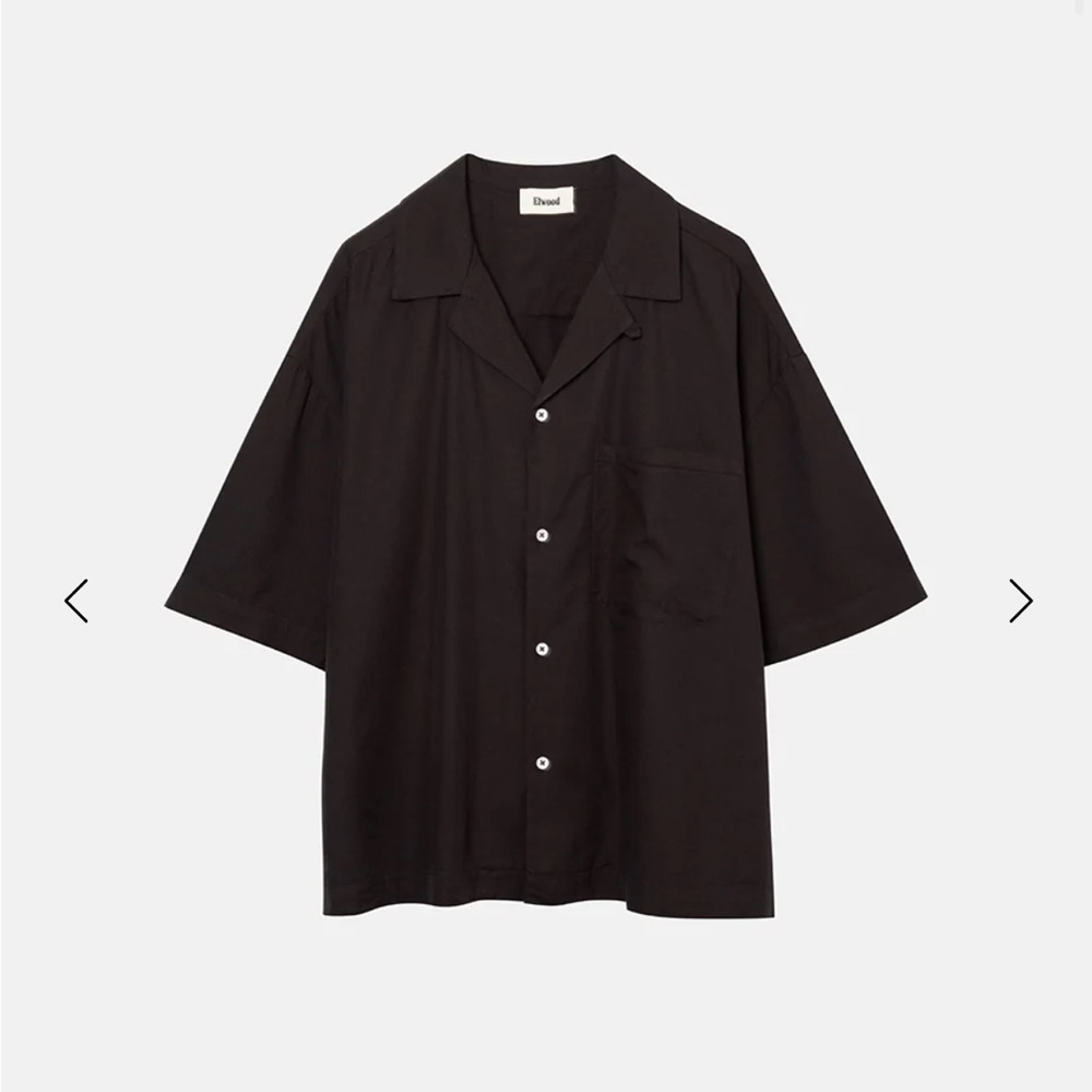 Blue Short Sleeve Button-Up Shirt